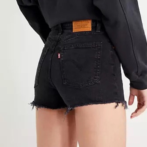 Levi’s Ribcage Shorts - Black Lake - Picture 4 of 4